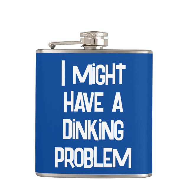 Funny Pickleball I Might Have A Dinking Problem Flask (Front)