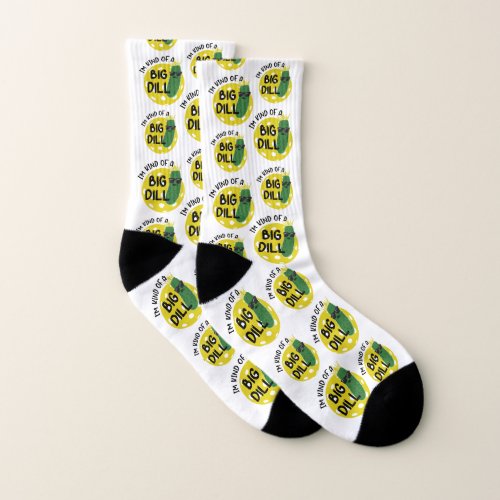 Funny Pickleball IM KIND OF A BIG DILL Small Socks