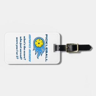 Funny Pickleball Improves Memory Sports Bag Tag