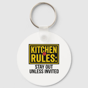 Funny Pickleball Kitchen Rules Keychain