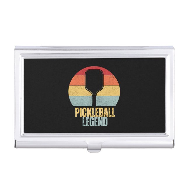 Funny Pickleball Legend Business Card Case (Front)