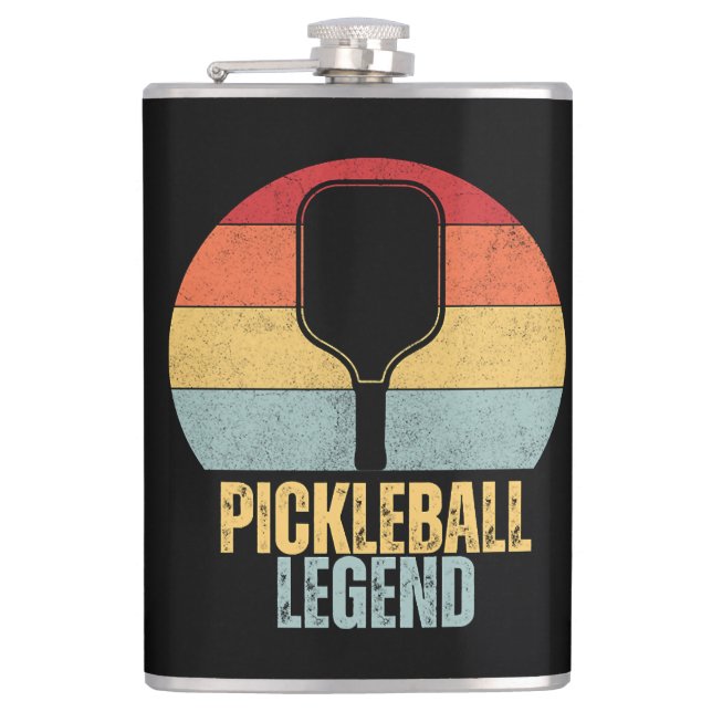 Funny Pickleball Legend Flask (Front)