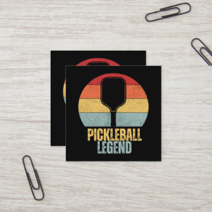 Funny Pickleball Legend Square Business Card