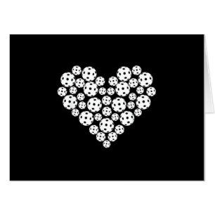 Funny Pickleball Love Heart Shape Valentine Card