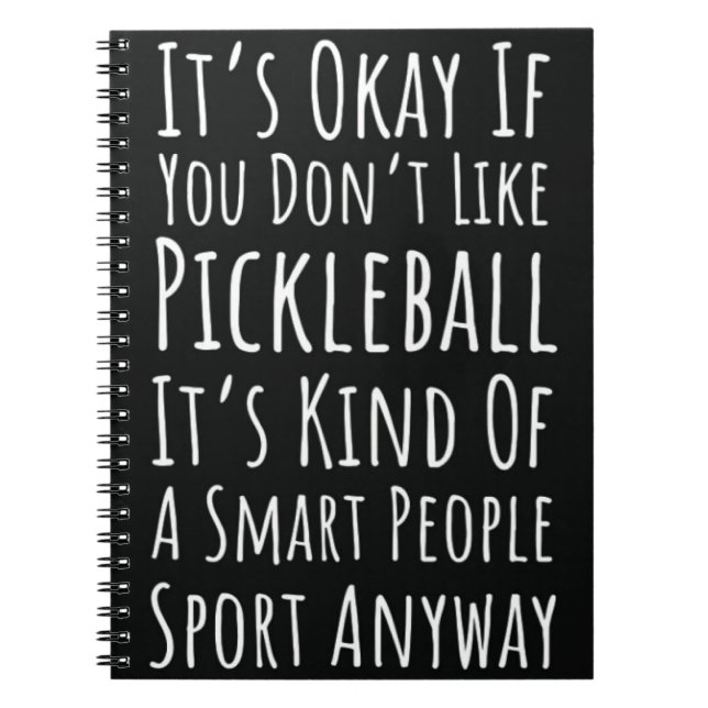 Funny Pickleball Lover Gifts Humor Themed Notebook (Front)