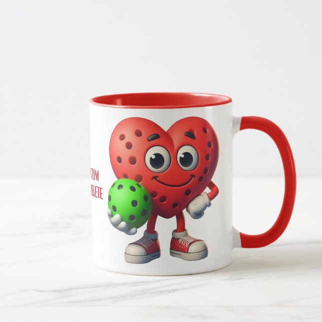 Funny Pickleball Lover Happy Couple Valentine Day Mug (Right)