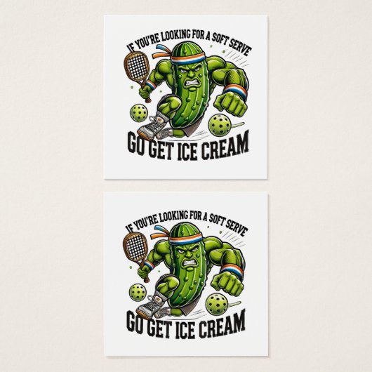 Funny Pickleball Lover Pun with a Pickle Playing (Front & Back)