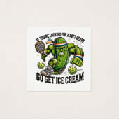 Funny Pickleball Lover Pun with a Pickle Playing (Front)