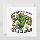 Funny Pickleball Lover Pun with a Pickle Playing (Back)