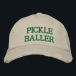 Funny Pickleball Lover Quote Unique Gift Embroidered Baseball Cap<br><div class="desc">Show off your love for pickleball with this stylish pickleballer embroidered distressed dad hat! Featuring bold green lettering on a classic neutral background, this hat is perfect for casual wear on and off the court. Whether you're a seasoned pro or just love the game, this playful design makes a great...</div>