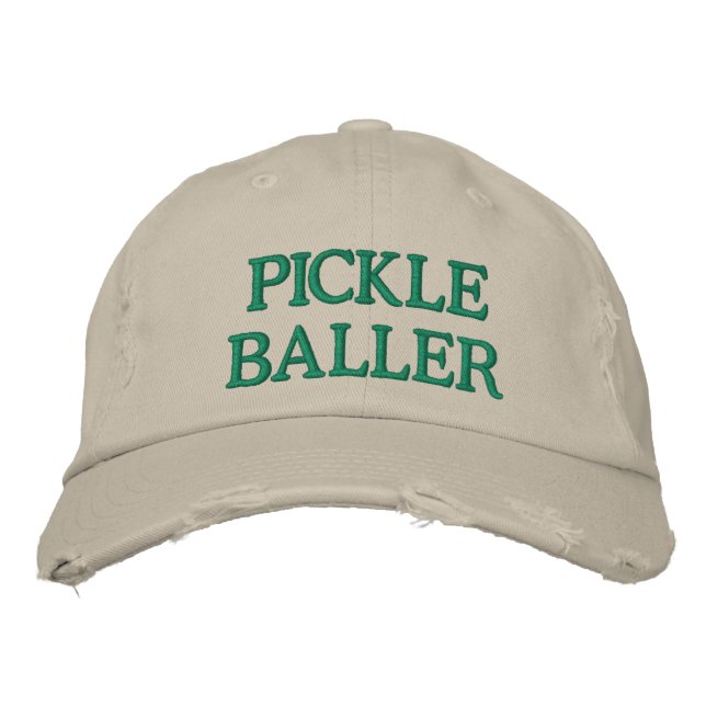 Funny Pickleball Lover Quote Unique Gift Embroidered Baseball Cap (Front)