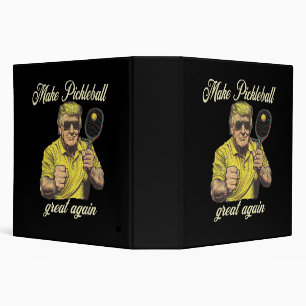 Funny Pickleball Lovers Graphics Pickle Ball 3 Ring Binder