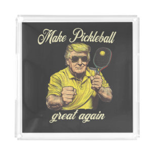 Funny Pickleball Lovers Graphics Pickle Ball Acrylic Tray