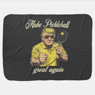 Funny Pickleball Lovers Graphics Pickle Ball Baby Blanket