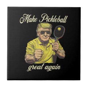 Funny Pickleball Lovers Graphics Pickle Ball Ceramic Tile