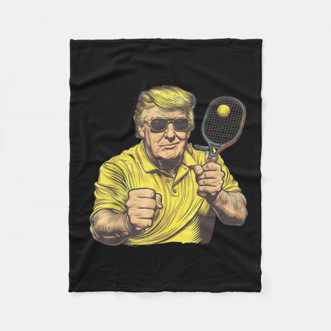 Funny Pickleball Lovers Graphics Pickle Ball Men Fleece Blanket (Front)