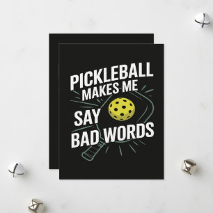 Funny Pickleball Makes Me Say Bad Words Holiday Card