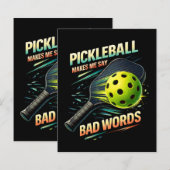 Funny Pickleball Makes Me Say Bad Words Player (Front/Back)