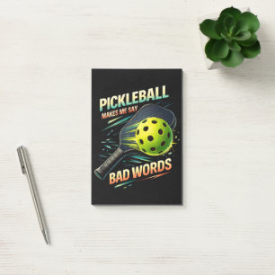 Funny Pickleball Makes Me Say Bad Words Player Post-it Notes