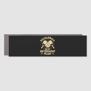 Funny Pickleball My Retirement Plan Vintage Car Magnet