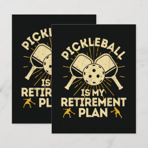 Funny Pickleball My Retirement Plan Vintage Card