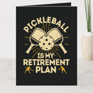 Funny Pickleball My Retirement Plan Vintage Card