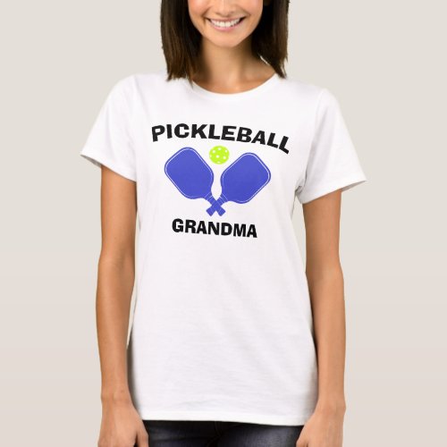 Funny Pickleball Paddle Blue Yellow T_Shirt