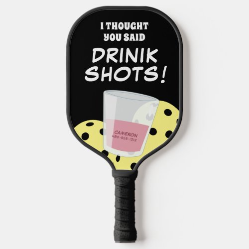 Funny Pickleball Paddle Drink Shots