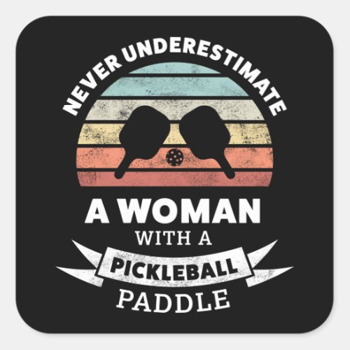 Funny Pickleball Paddle Gift for Grandma Square Sticker