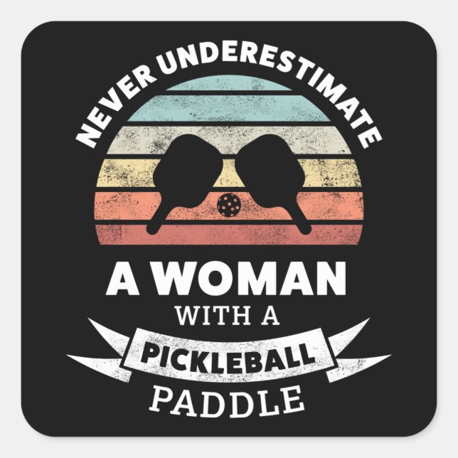 Funny Pickleball Paddle Gift for Grandma Square Sticker (Front)