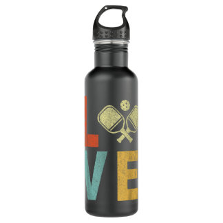 Funny Pickleball Paddle Pickleball Love Dink Retro Stainless Steel Water Bottle