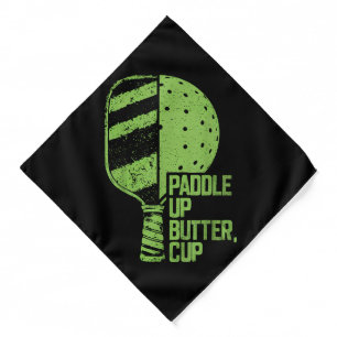 Funny Pickleball Paddle Up Butter Cup Bandana