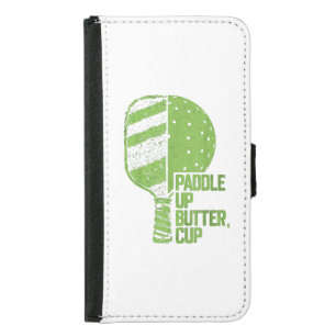 Funny Pickleball Paddle Up Butter Cup Samsung Galaxy S5 Wallet Case