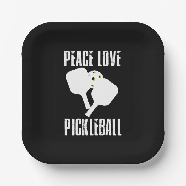 Funny Pickleball  Paper Plates (Front)