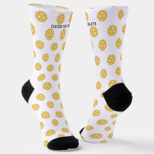 Funny Pickleball Pattern Personalized Custom Text Socks