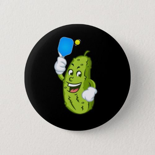 Funny Pickleball Pickel Humor Cucumber Button