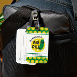 Funny Pickleball Pickle I'M KIND OF A BIG DILL Luggage Tag<br><div class="desc">Funny, personalized, custom color pickleball luggage or sports bag ID tag for the pickleball enthusiast with the humorous saying I'M KIND OF A BIG DILL featuring a dill pickle and pickleball and a name, monogram or custom text in your choice of colors. Fun gift for him or her. ASSISTANCE: For...</div>