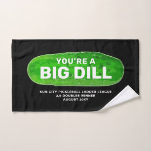 Funny Pickleball Pickle Ladder Winner Award Hand Towel