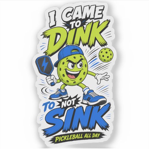 Funny Pickleball Player Design Sticker