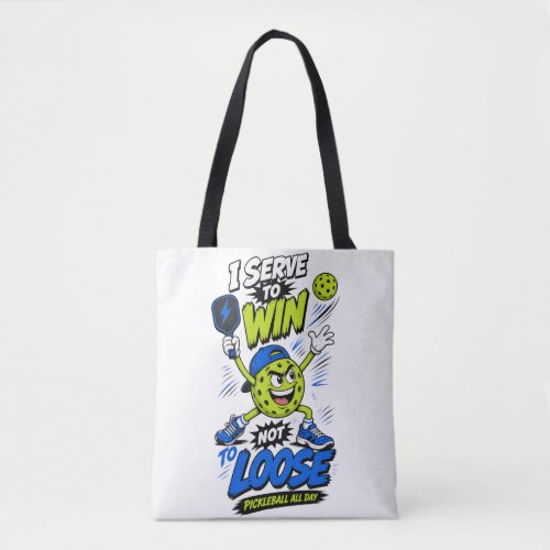 Funny Pickleball Player Design Tote Bag