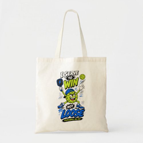 Funny Pickleball Player Design Tote Bag