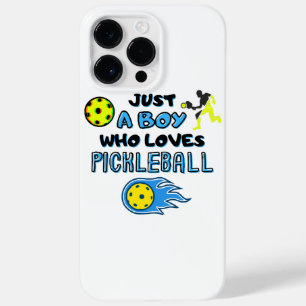 Funny Pickleball Player Just A Boy Who Loves Pickl Case-Mate iPhone 14 Pro Max Case