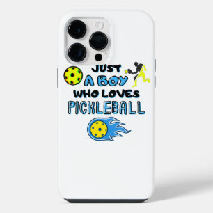 Funny Pickleball Player Just A Boy Who Loves Pickl iPhone 14 Pro Max Case