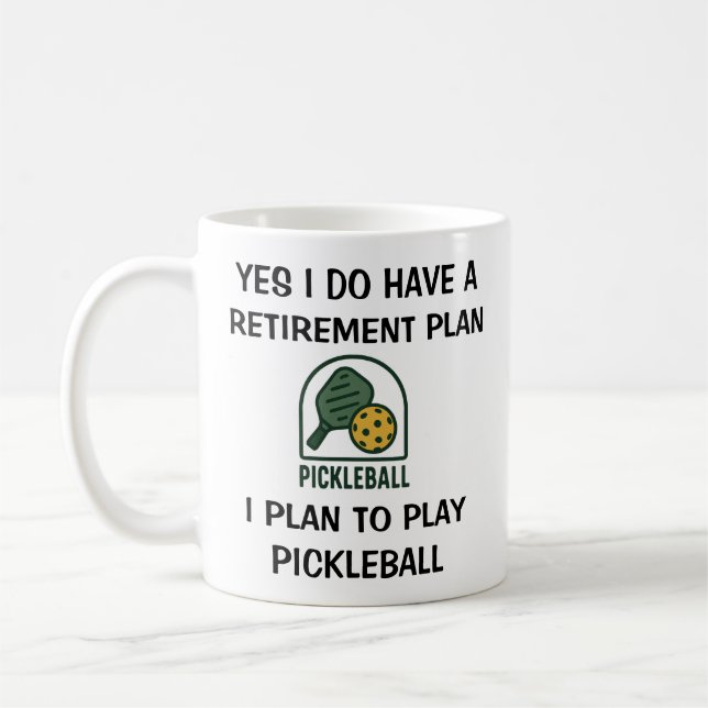 Funny Pickleball player mug retirement mug gift (Left)