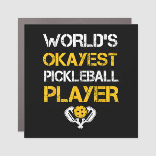Funny Pickleball Player Paddle - Pickleballing & P Car Magnet