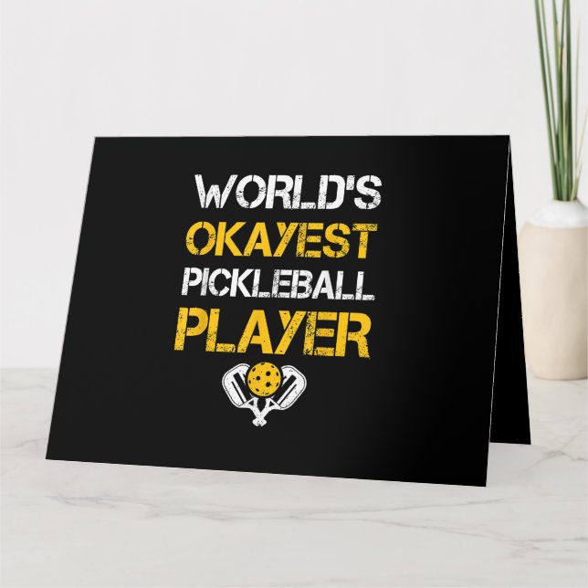 Funny Pickleball Player Paddle - Pickleballing & P Card (Front)