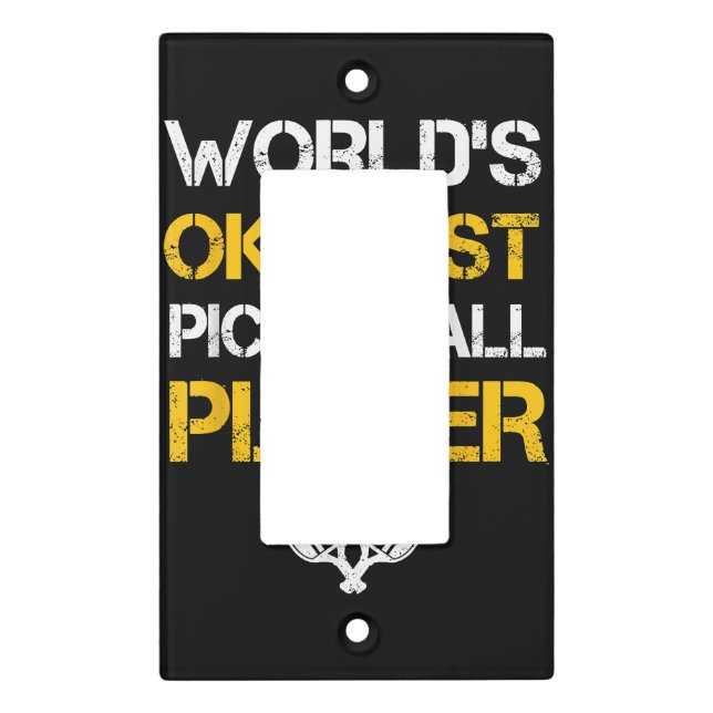 Funny Pickleball Player Paddle - Pickleballing & P Light Switch Cover (Front)
