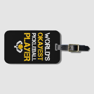 Funny Pickleball Player Paddle - Pickleballing & P Luggage Tag