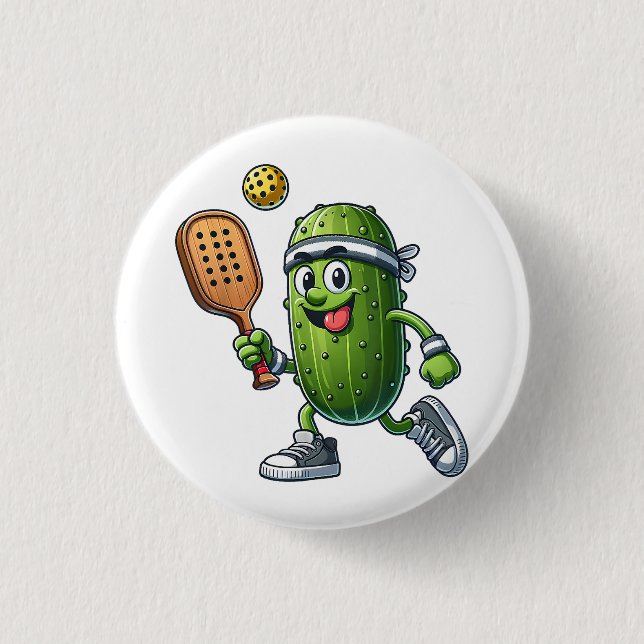 Funny Pickleball Player Paddleball Lover  Button (Front)
