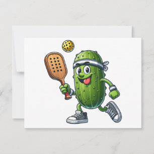 Funny Pickleball Player Paddleball Lover Holiday Card